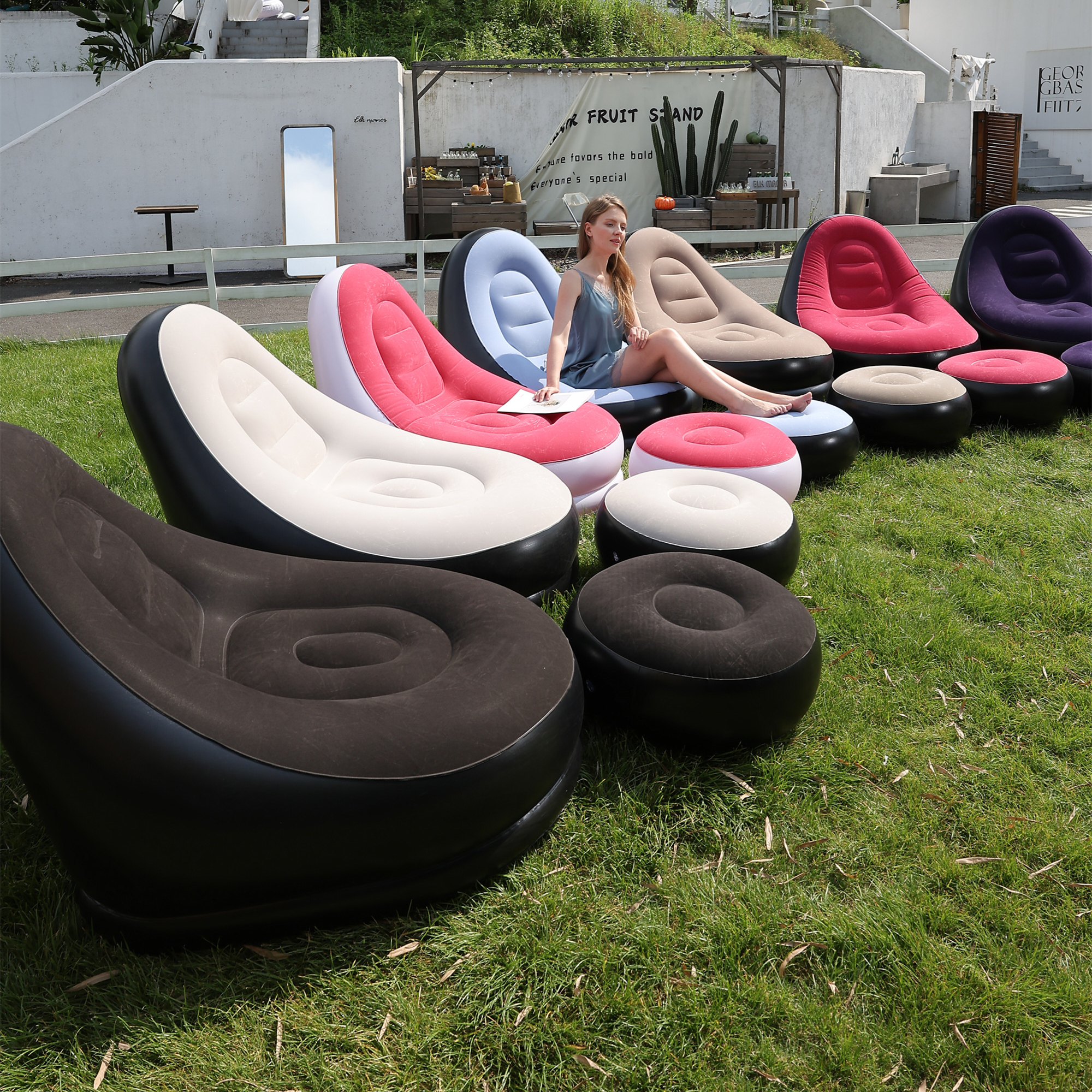 Outdoor Furniture Polywood - Lazy Couch Sofas Inflatable Chair Foldable