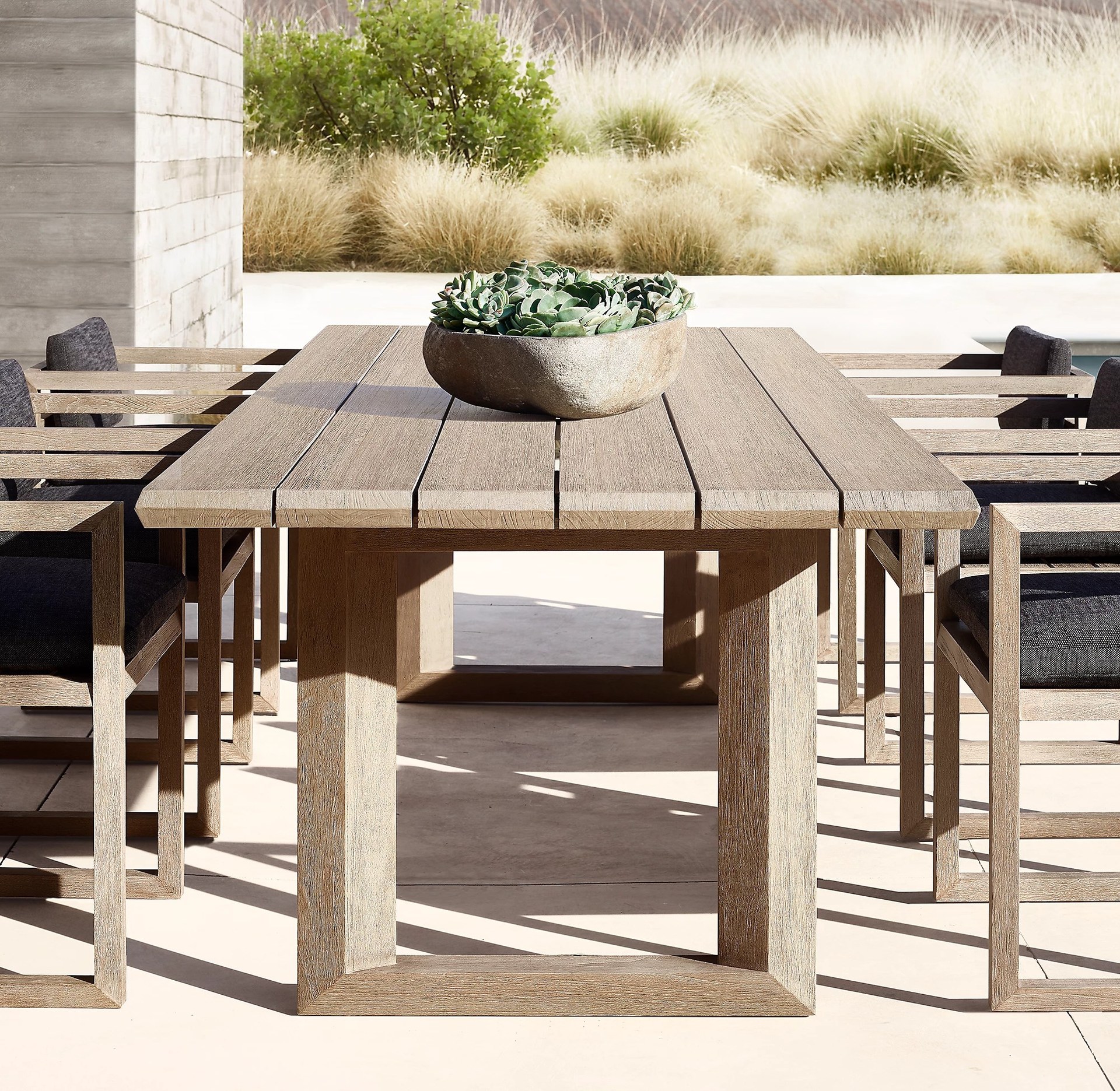 Outdoor Furniture Wood - Tables and chairs rattan chairs solid