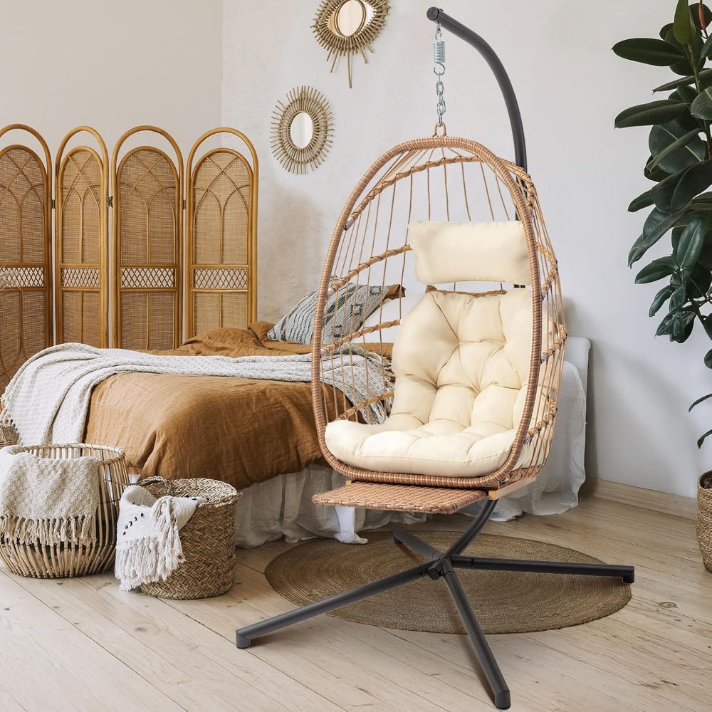 Hanging Egg Chair - Hanging Egg Chair with Stand and