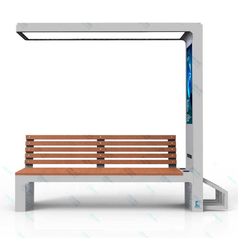 Outdoor Furniture Wood - Urban Modern Smart Solar Cell Powered