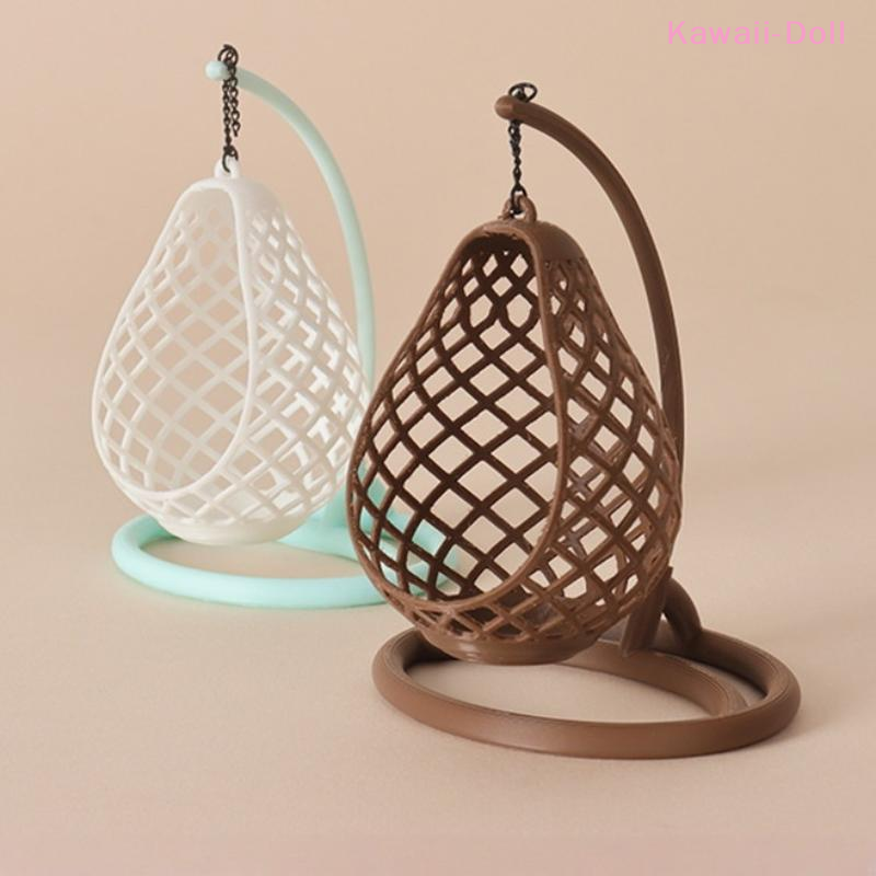 Hanging Egg Chair - [DO]1Pcs1:12 Scale Dollhouse Miniature Hanging Egg