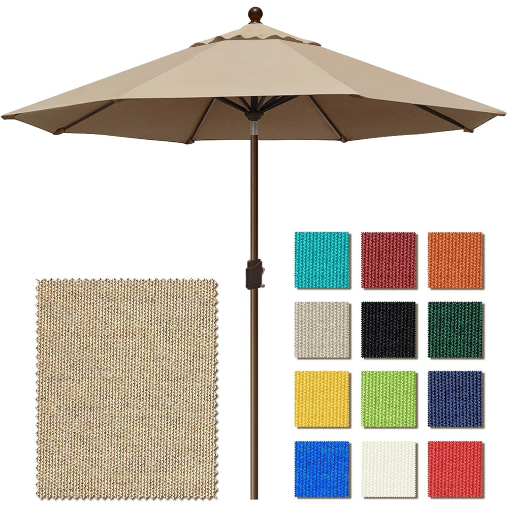 Outdoor Furniture Year Round - USA 10-Year-Non-Fading 10Ft Market Umbrella Patio