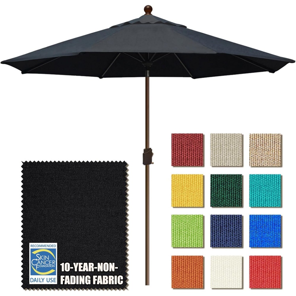 Outdoor Furniture Year Round - USA 10-Year-Non-Fading 10Ft Market Umbrella Patio