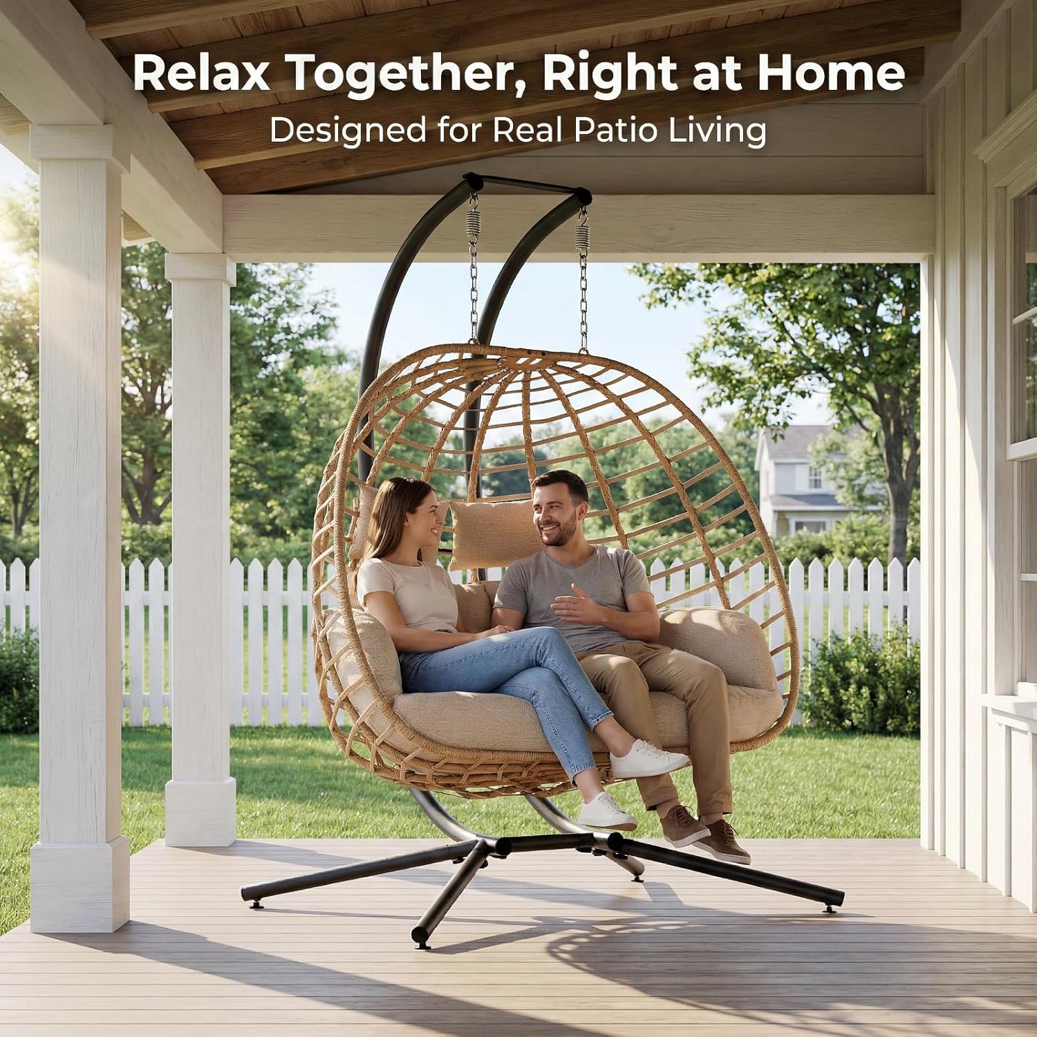 Double Hanging Egg Chair with  - Hanging Egg Chair incelemesi ve fiyatı