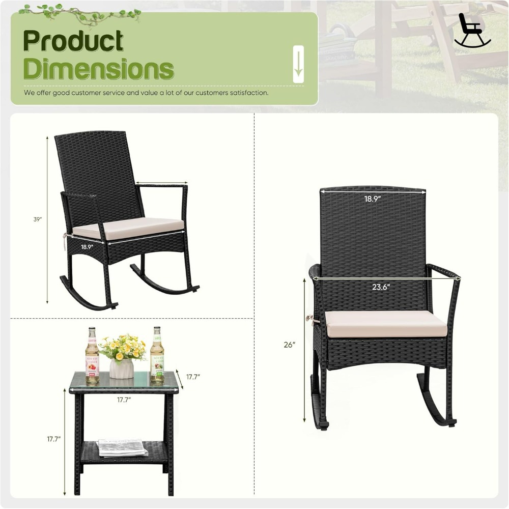 Flamaker Rocking Chair Outdoor - Outdoor Furniture Balcony incelemesi ve fiyatı