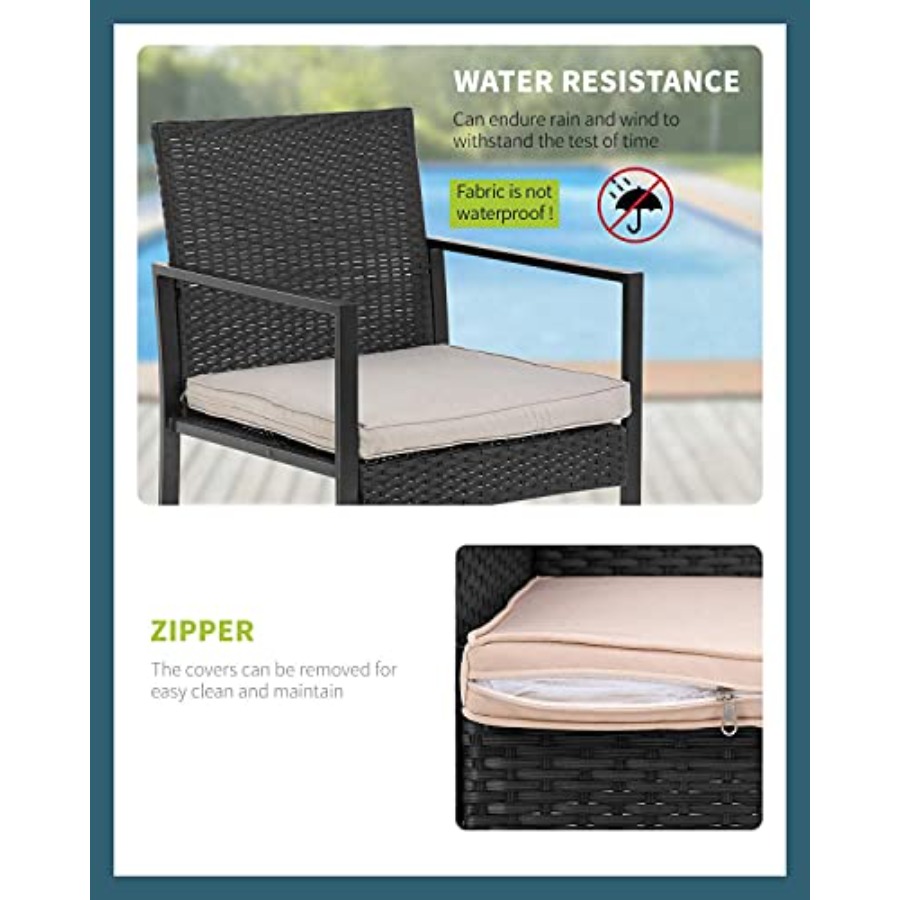 FDW 3 Pieces Outdoor Patio Fur - Outdoor Furniture In incelemesi ve fiyatı