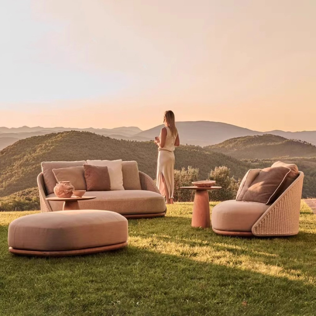 Nordic outdoor teak sofa villa - Outdoor Furniture Teak incelemesi ve fiyatı