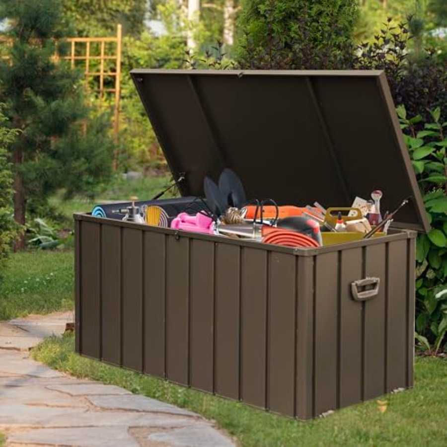 160 Gallon Deck Box Outdoor St - Outdoor Furniture Wood incelemesi ve fiyatı
