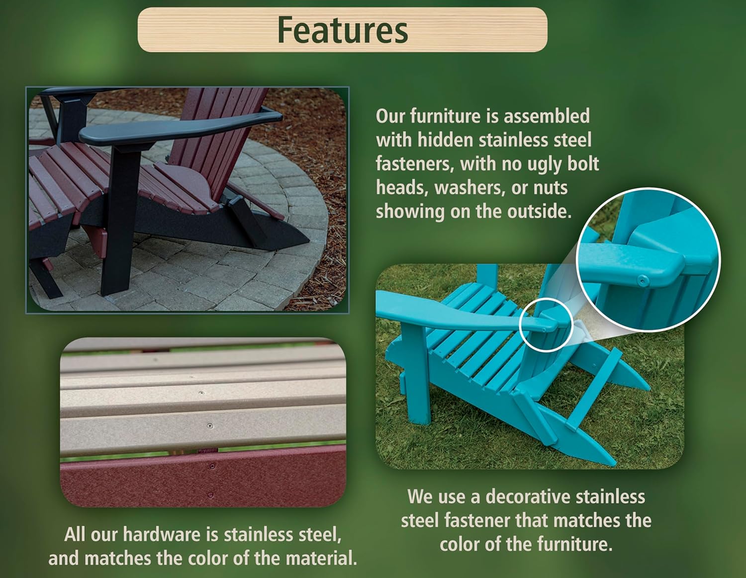 Poly Lumber Wood 5FT Logan Por - Outdoor Furniture Polywood incelemesi ve fiyatı