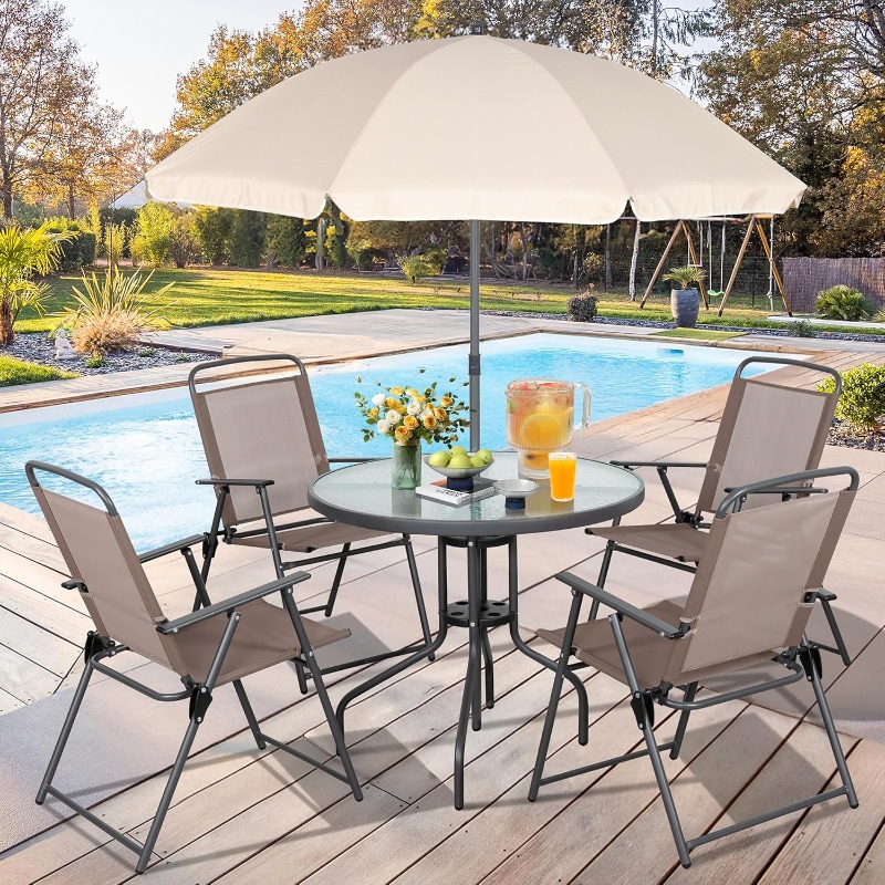 Vongrasig 6 Pieces Folding Pat - Outdoor Furniture Polywood incelemesi ve fiyatı