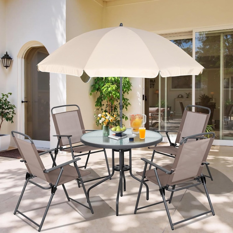 Vongrasig 6 Pieces Folding Pat - Outdoor Furniture Polywood incelemesi ve fiyatı