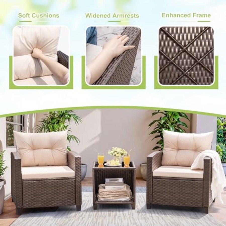 Devoko 3 Pieces Patio Furnitur - Outdoor Furniture In incelemesi ve fiyatı
