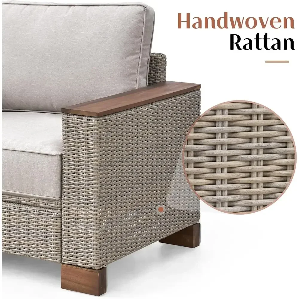 All-Weather Wicker 4-Piece Pat - Outdoor Furniture Legs incelemesi ve fiyatı