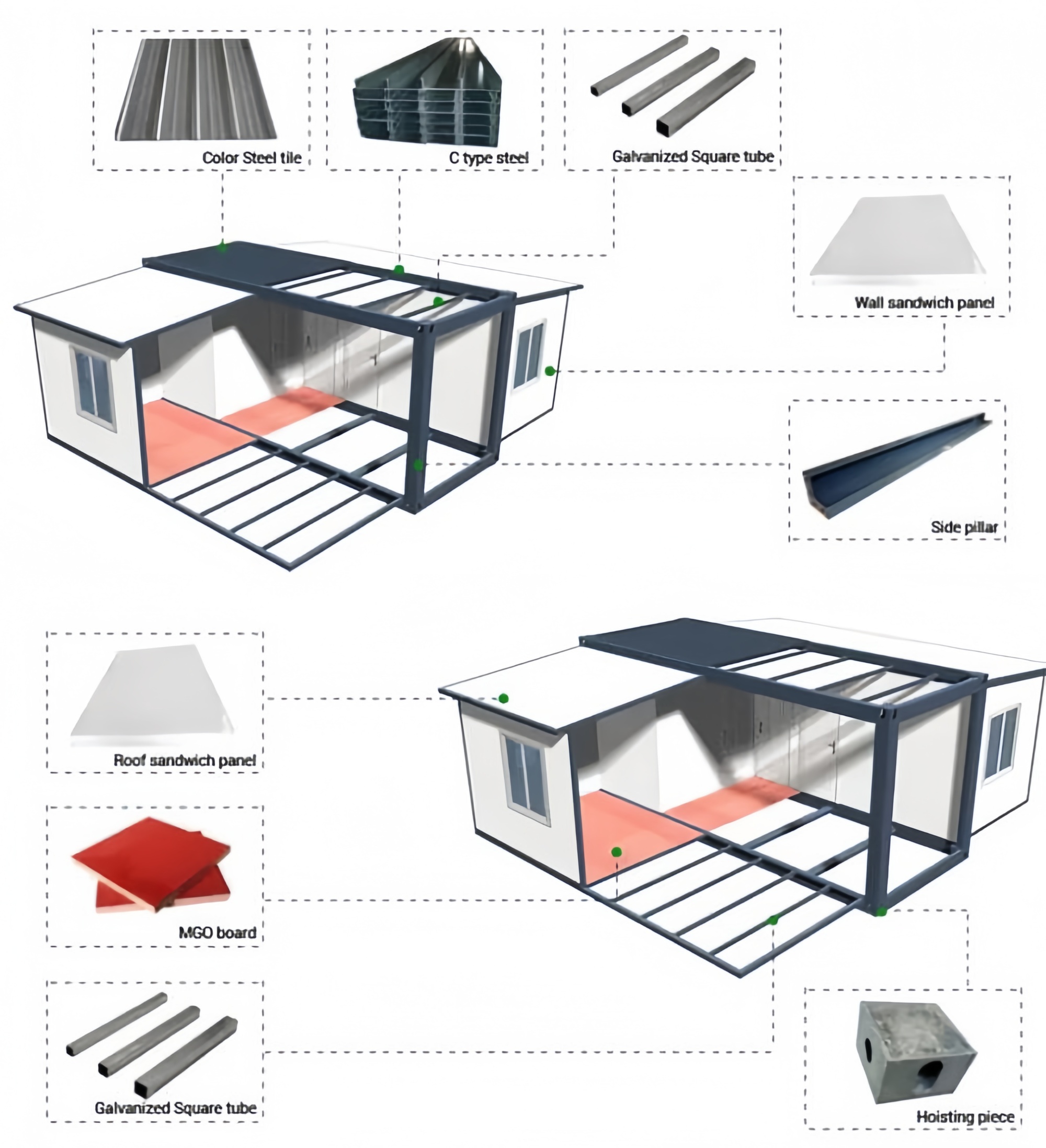 40FT Expandable Modular Prefab - Outdoor Furniture Kitchener incelemesi ve fiyatı