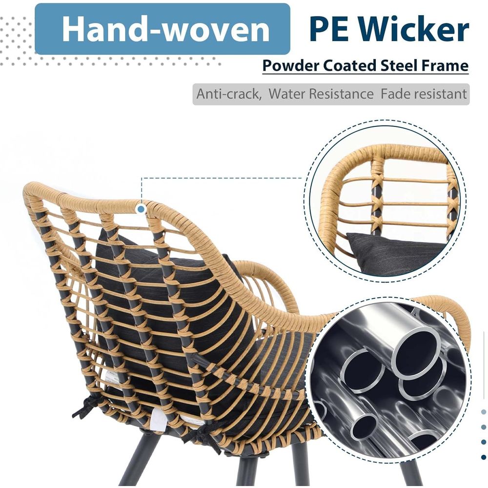 5-Piece Wicker Outdoor Furnitu - Outdoor Furniture Balcony incelemesi ve fiyatı