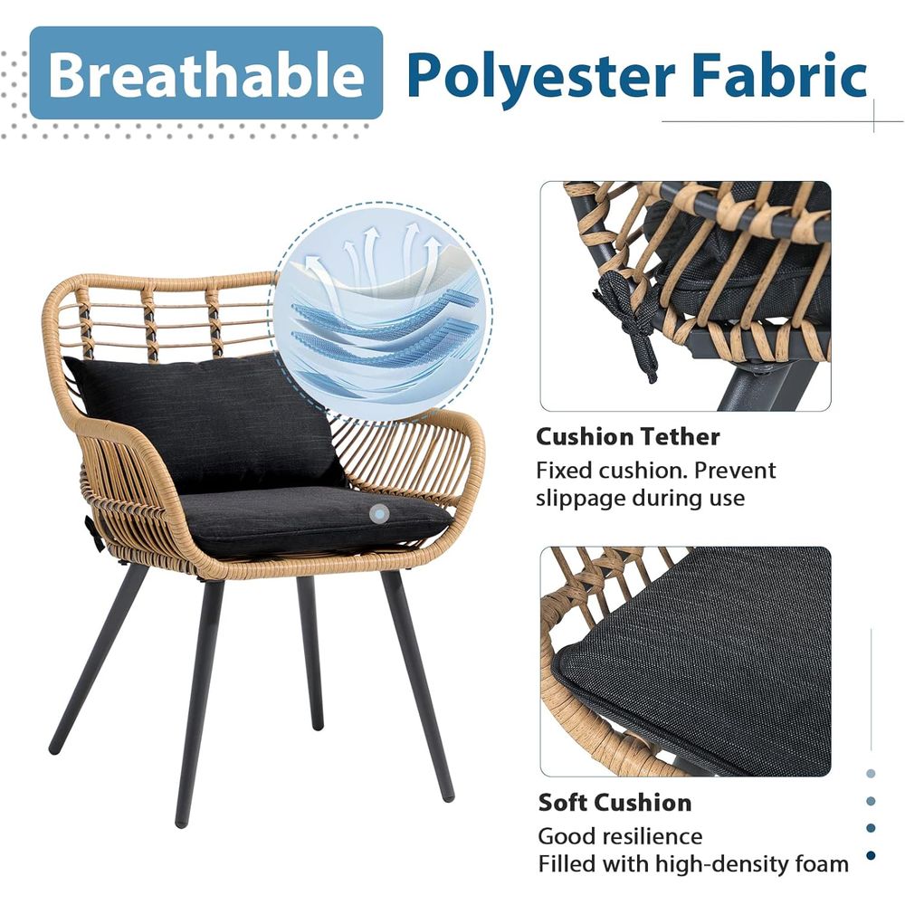 5-Piece Wicker Outdoor Furnitu - Outdoor Furniture Balcony incelemesi ve fiyatı