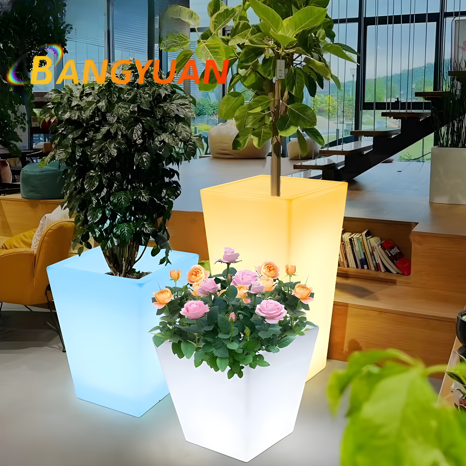 LED Glowing Garden Flower Pot  - Outdoor Furniture Balcony incelemesi ve fiyatı
