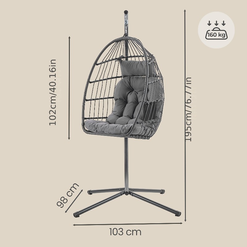 Hanging Egg Chair with Stand – - Hanging Egg Chair incelemesi ve fiyatı