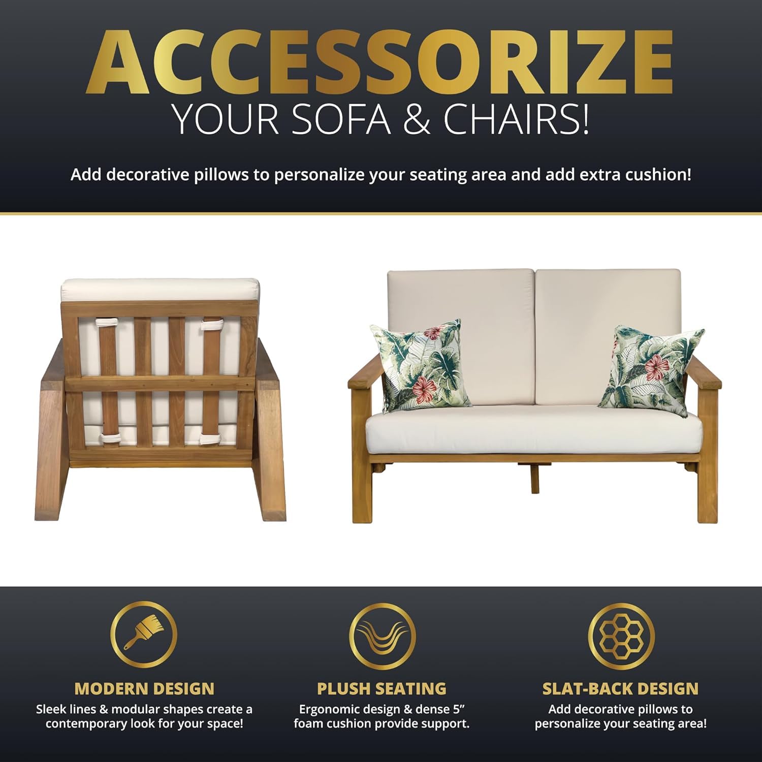 4-Piece Deep Seating Teak Pati - Outdoor Furniture Teak incelemesi ve fiyatı