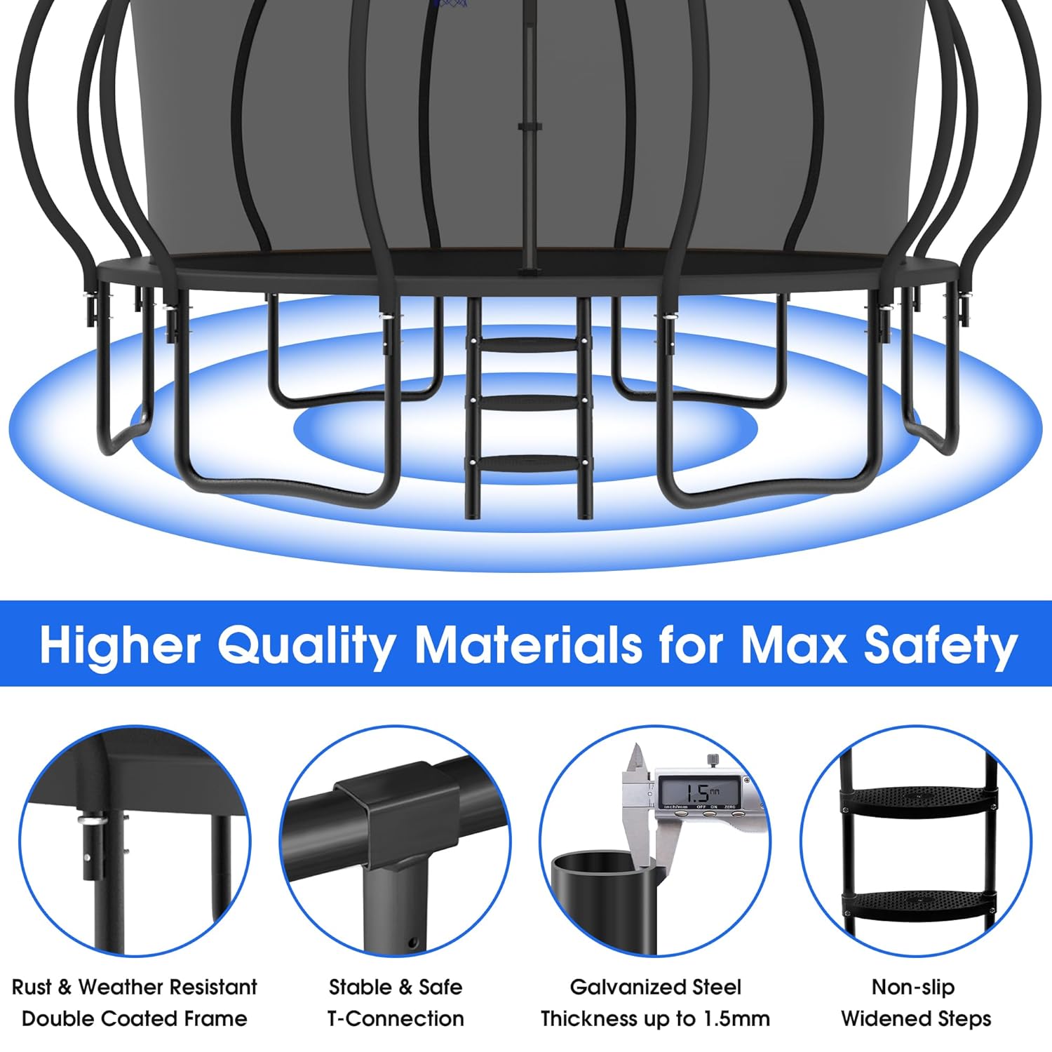 Large Outdoor Trampoline with  - Outdoor Furniture In incelemesi ve fiyatı