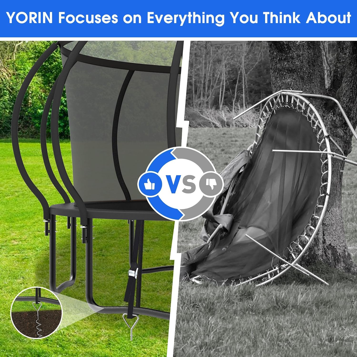 Large Outdoor Trampoline with  - Outdoor Furniture In incelemesi ve fiyatı