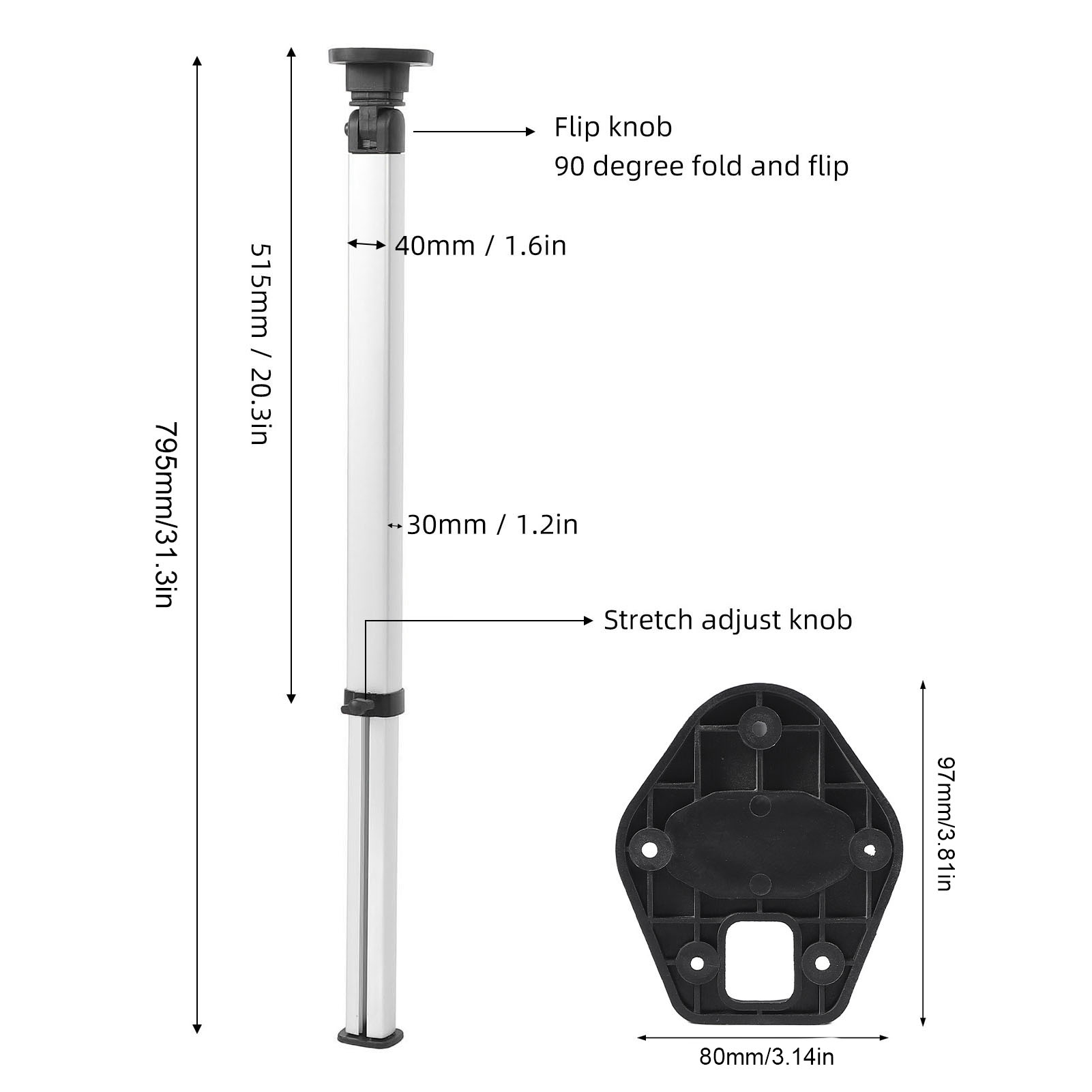 RV Telescopic Folding Table Le - Outdoor Furniture Legs incelemesi ve fiyatı