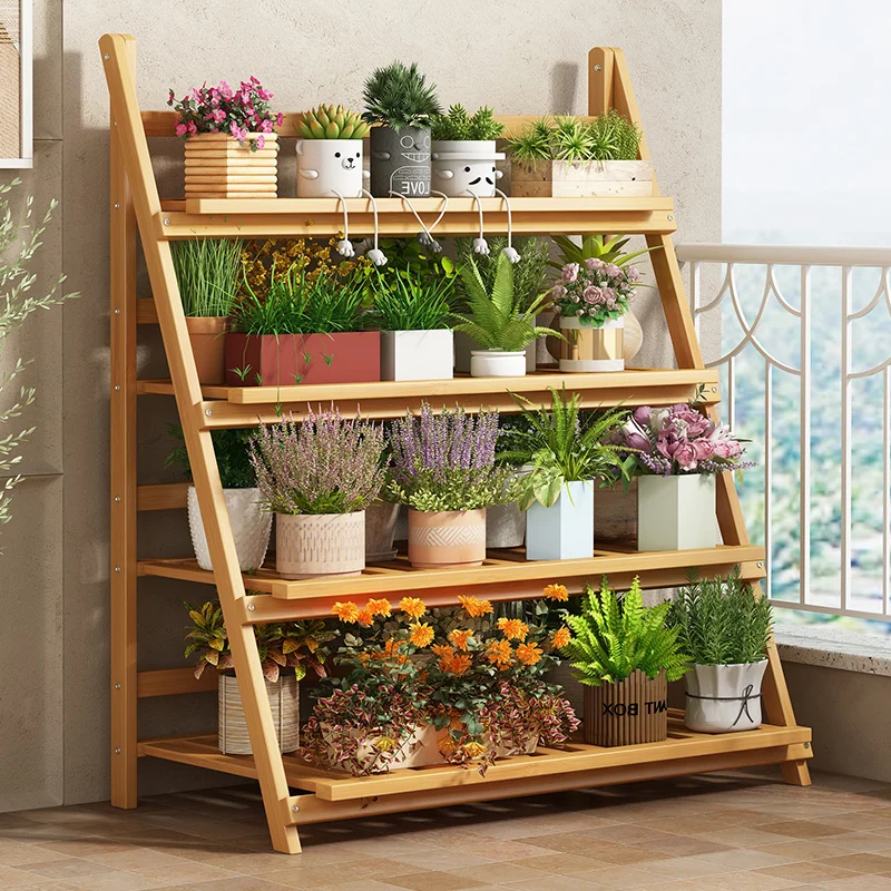 Solid Wood Flower Shelf Plant  - Outdoor Furniture Wood incelemesi ve fiyatı