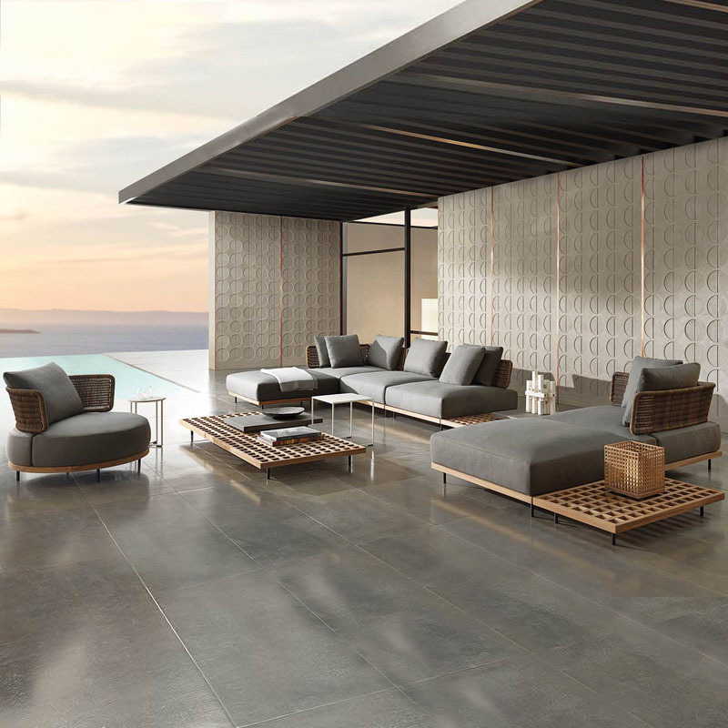 qw-Outdoor Sofa Patio Villa Te - Outdoor Furniture Teak incelemesi ve fiyatı