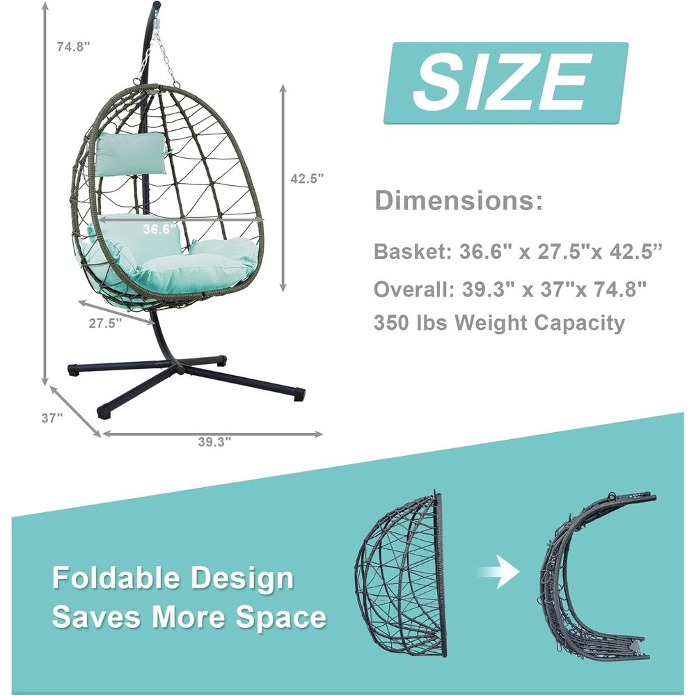Indoor/Outdoor Hanging Egg Cha - Hanging Egg Chair incelemesi ve fiyatı