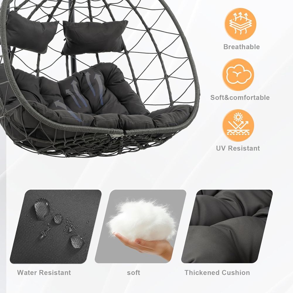 2 Person Double Egg Swing Chai - Hanging Egg Chair incelemesi ve fiyatı