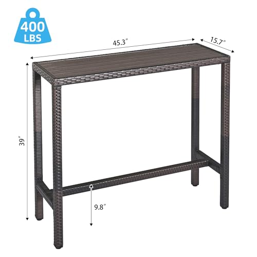 Brown Wicker Rectangular Tall  - Outdoor Furniture Legs incelemesi ve fiyatı