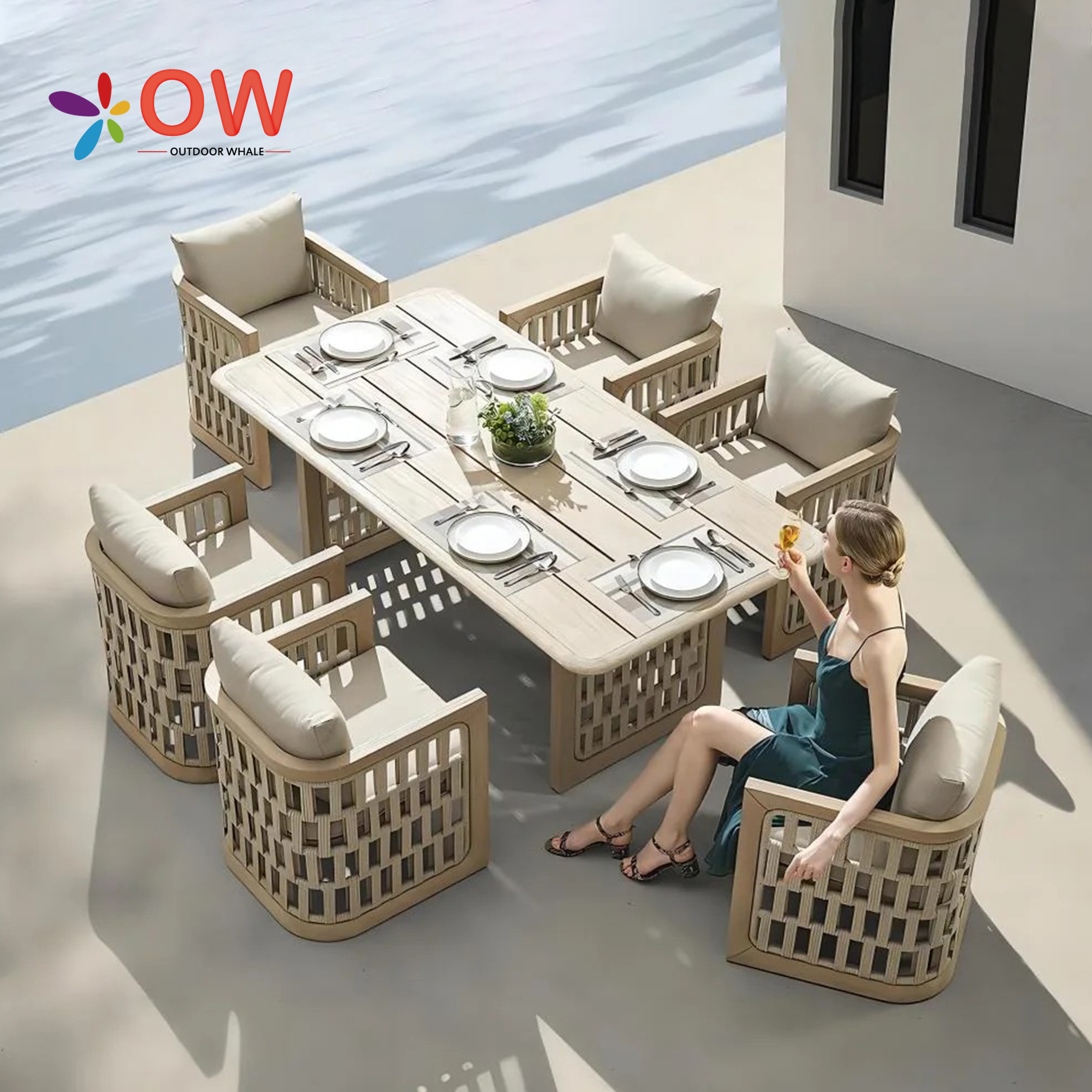 Modern Dining Table Set For Ho - Outdoor Furniture Teak incelemesi ve fiyatı