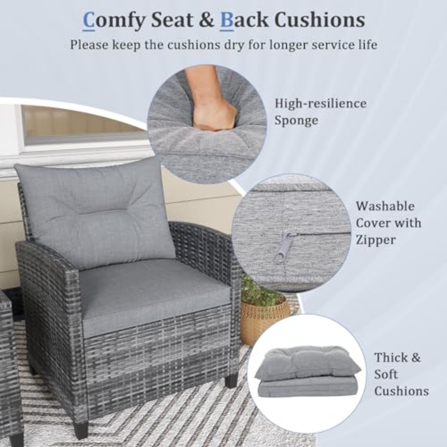 KOTEK 3 Piece Patio Furniture  - Outdoor Furniture In incelemesi ve fiyatı