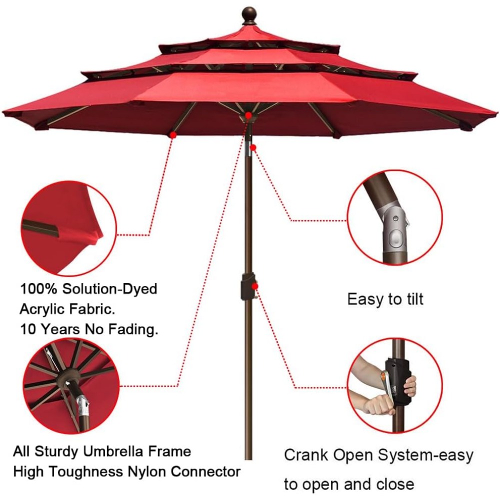 USA 10-Year-Non-Fading 9Ft 3 T - Outdoor Furniture Year Round incelemesi ve fiyatı
