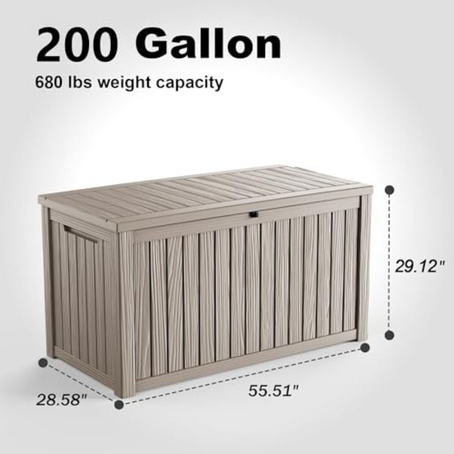 200 Gallon outdoor storage box - Outdoor Furniture Wood incelemesi ve fiyatı