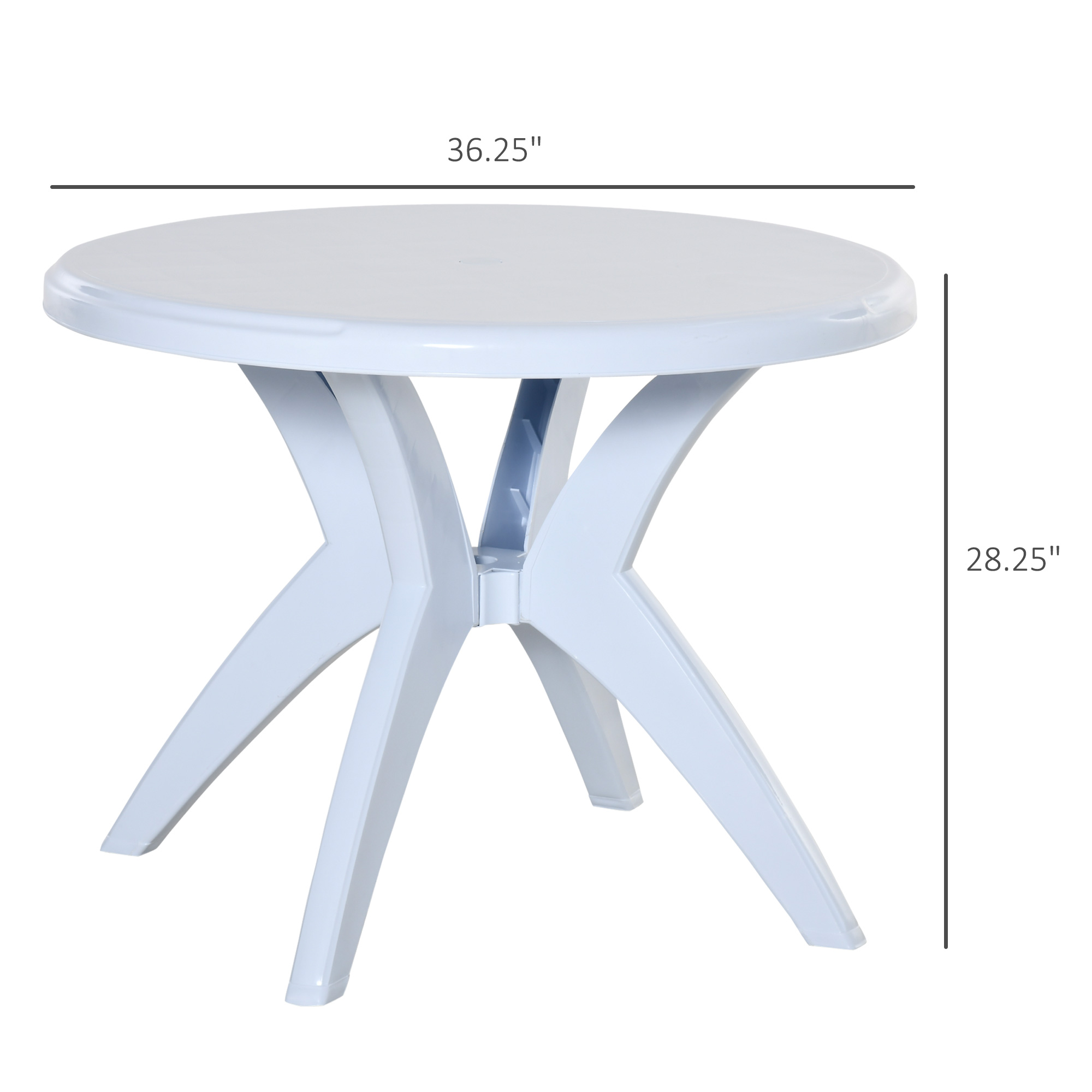3' Round Outdoor Plastic Dinin - Outdoor Furniture Year Round incelemesi ve fiyatı