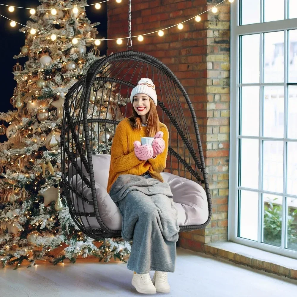 Wicker Swing Egg Chair with Cu - Hanging Egg Chair incelemesi ve fiyatı