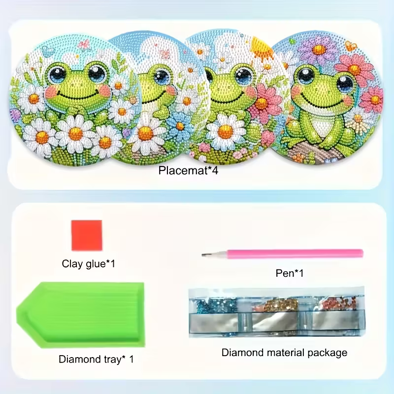 4-piece frog patterned wooden  - Outdoor Furniture Wood incelemesi ve fiyatı