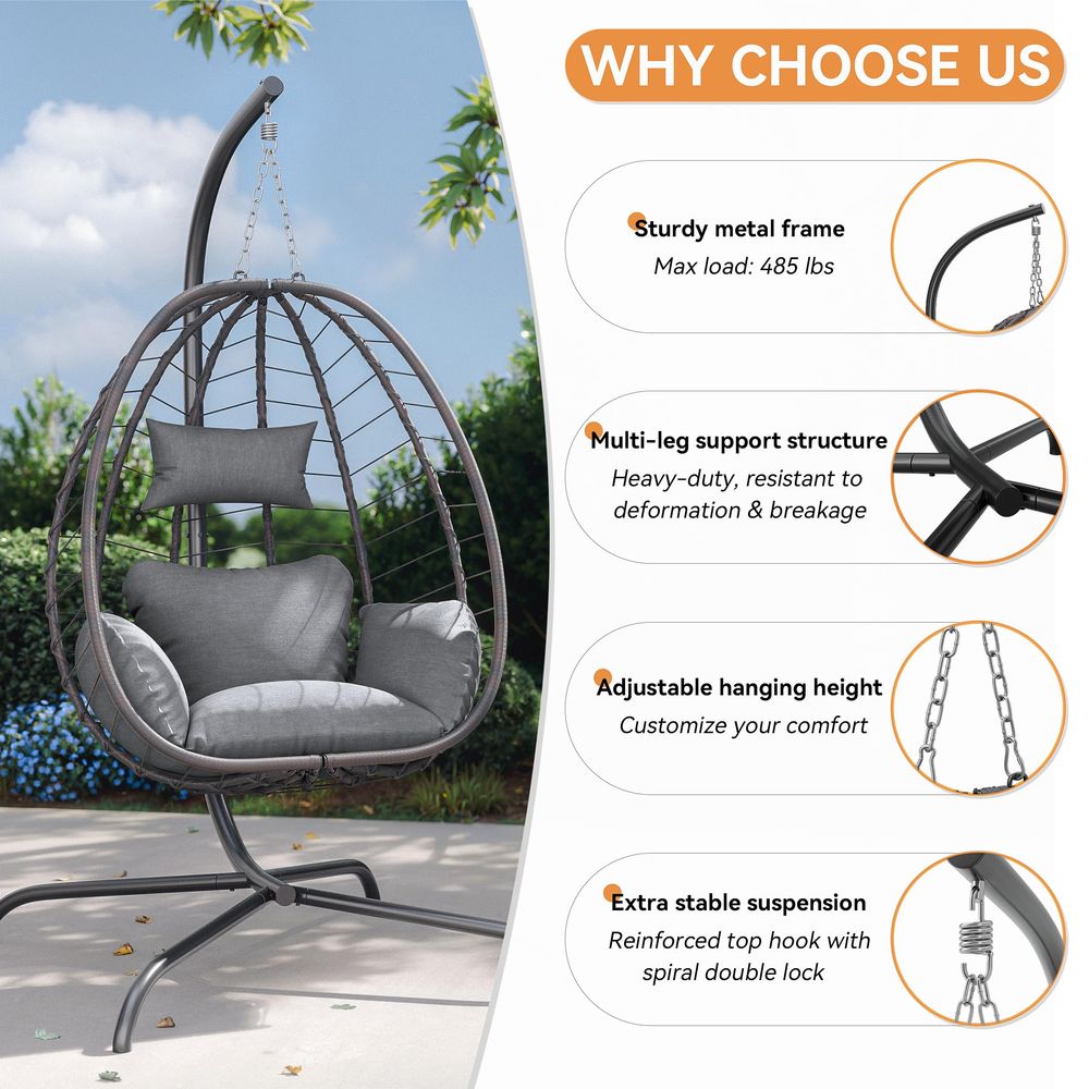 Pieces Outdoor Hanging Egg Cha - Hanging Egg Chair incelemesi ve fiyatı