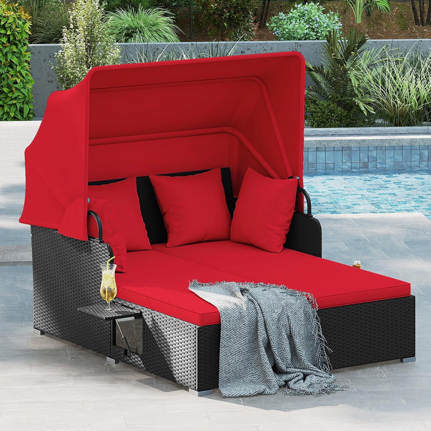 2 Person Rattan Outdoor Daybed - Outdoor Furniture Balcony incelemesi ve fiyatı
