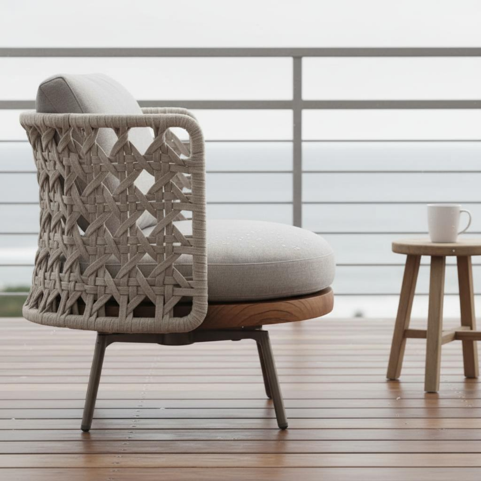 3 Pieces Teak Armchair Nordic  - Outdoor Furniture Teak incelemesi ve fiyatı