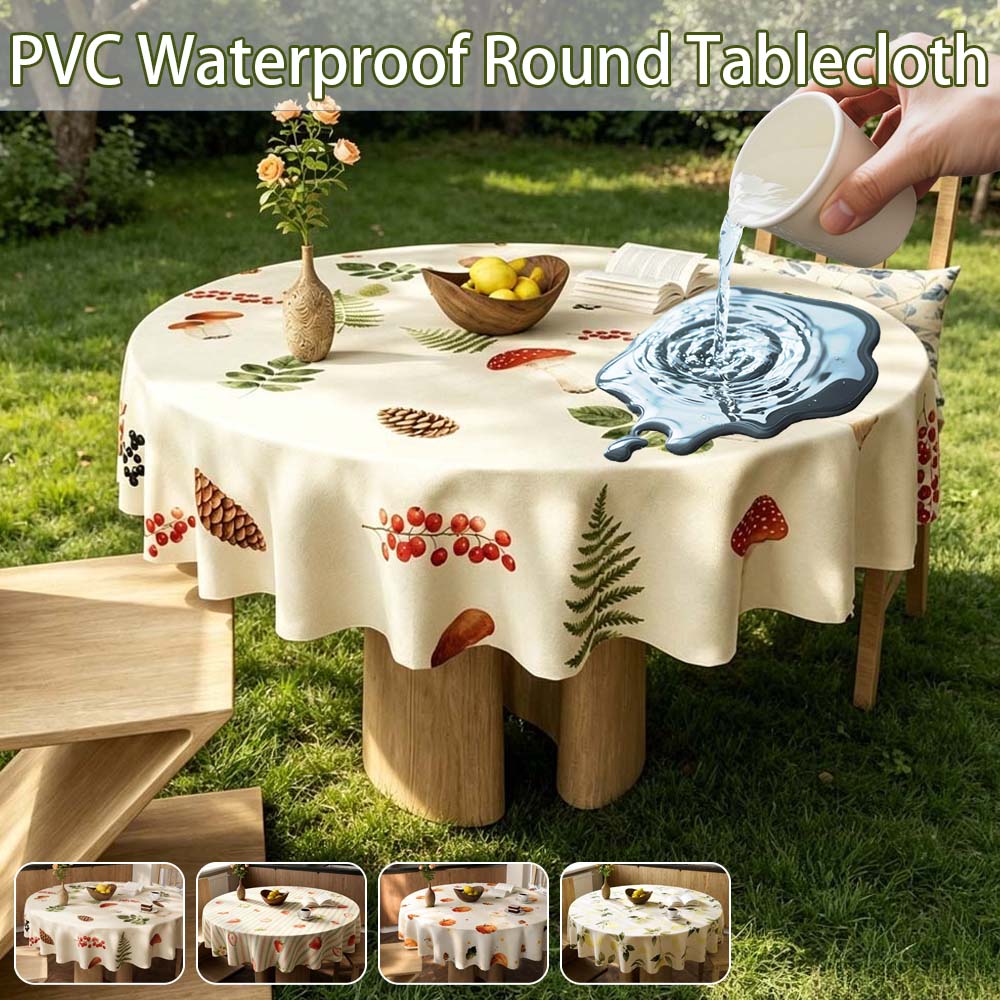 Reusable PVC Round Table Cloth - Outdoor Furniture Year Round incelemesi ve fiyatı