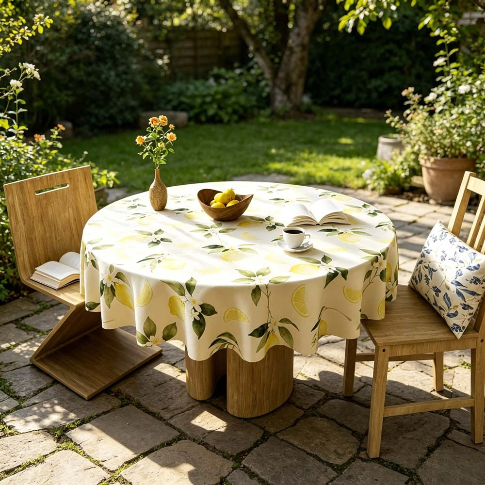 Reusable PVC Round Table Cloth - Outdoor Furniture Year Round incelemesi ve fiyatı
