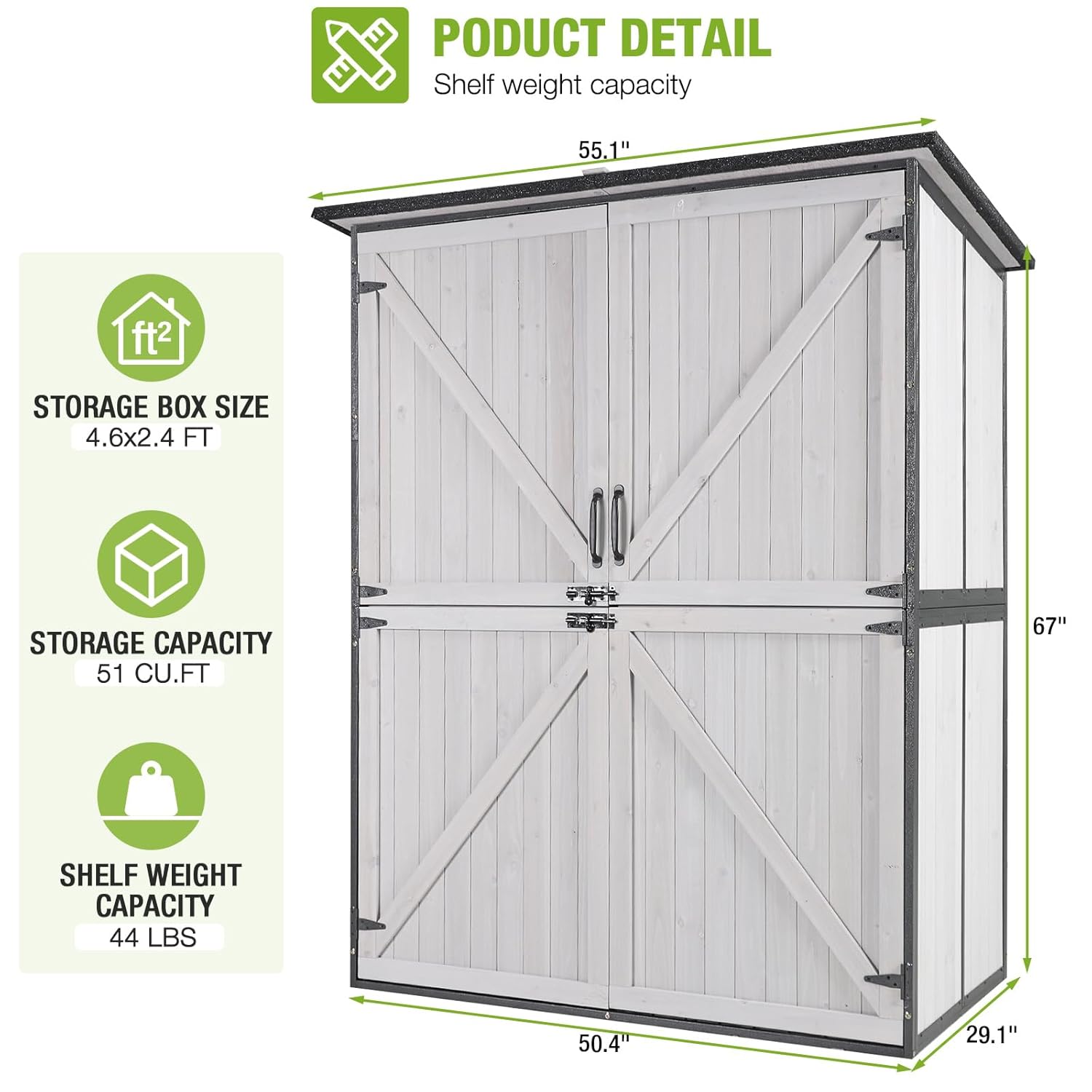 Outdoor Cabinet Storage Shed w - Outdoor Furniture Wood incelemesi ve fiyatı