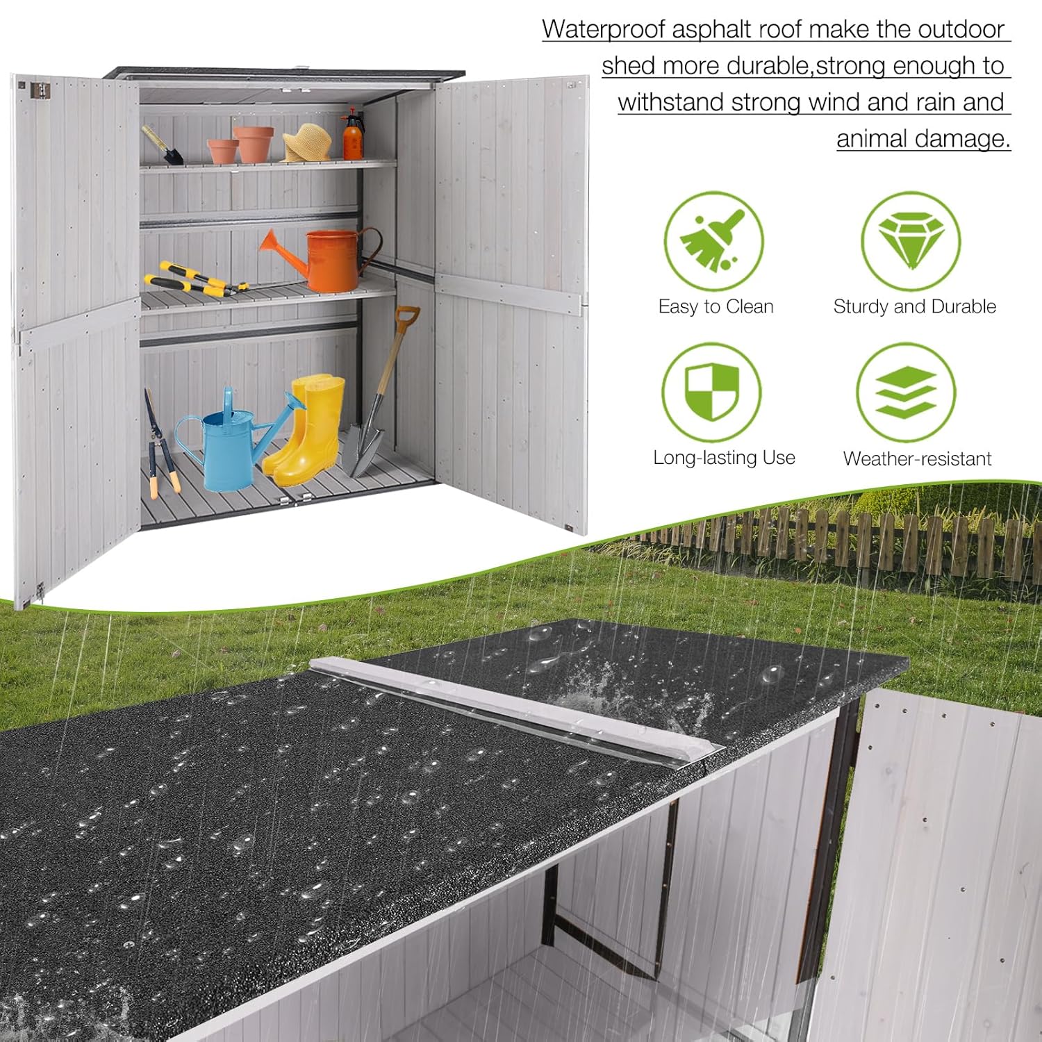 Outdoor Cabinet Storage Shed w - Outdoor Furniture Wood incelemesi ve fiyatı