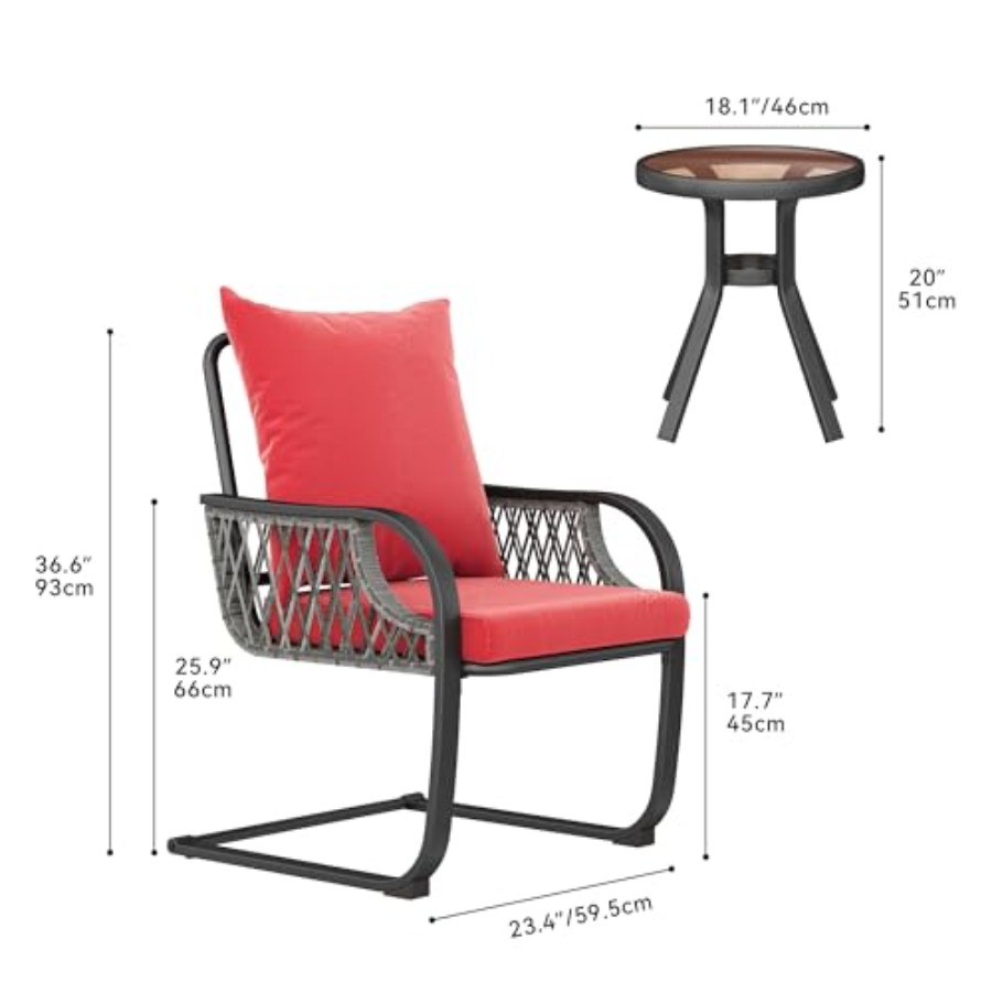 YITAHOME 3-Piece Outdoor Patio - Outdoor Furniture In incelemesi ve fiyatı