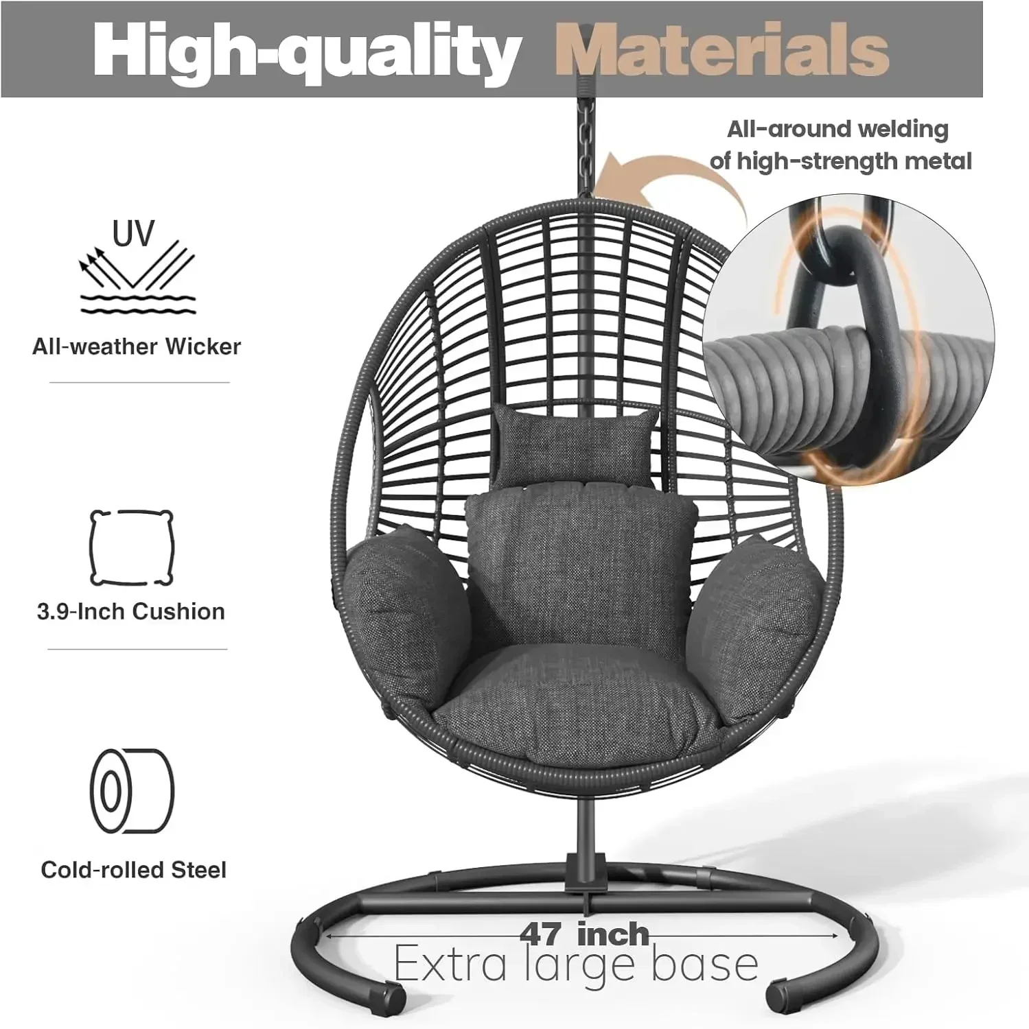 （XMSJ-Hot）Oversized Hanging Eg - Hanging Egg Chair incelemesi ve fiyatı