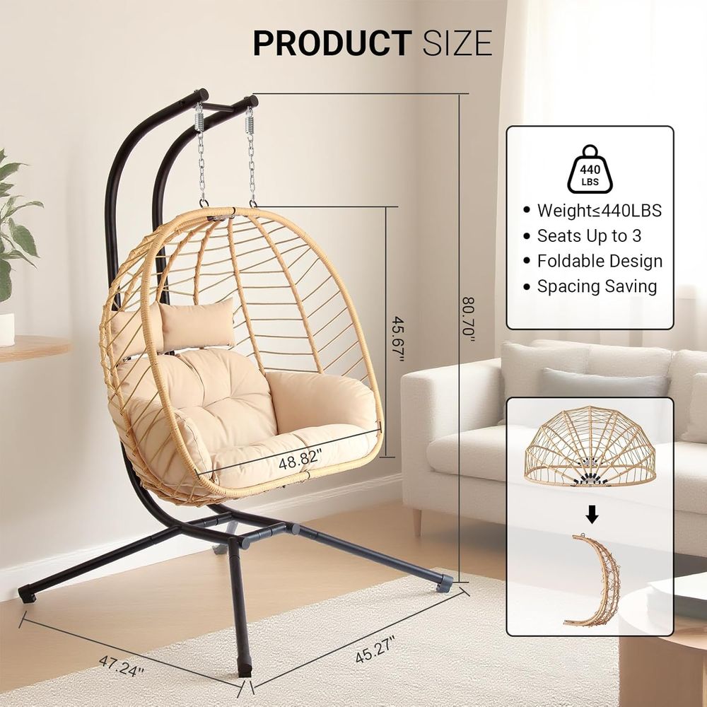 Patio Wicker Hanging Swing Egg - Hanging Egg Chair incelemesi ve fiyatı