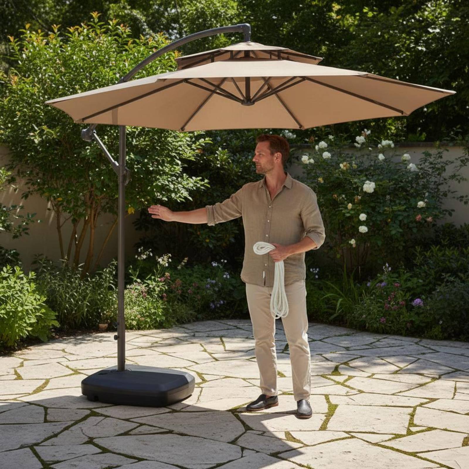 Roman Umbrella Pull Rope Wear- - Outdoor Furniture In incelemesi ve fiyatı